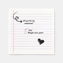 Wil je mijn Valentijn briefservetten zijn?