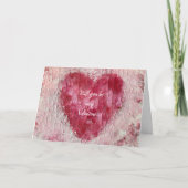 Wil je mijn Valentijn zijn, Hart Voorstelkaart Kaart (Voorkant)