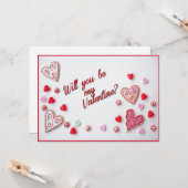 Wil je mijn Valentijn zijn kaart (Voorkant / Achterkant in situ)