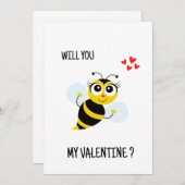 Wil je mijn valentijn zijn? kaart (Voorkant / Achterkant)