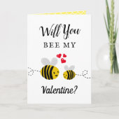 Wil je mijn Valentijn zijn? Schattigee Valentijnsd Kaart (Voorkant)