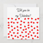 Wil je mijn Valentijn zijn? Speelse rode harten  Feestdagenkaart (Voorkant)