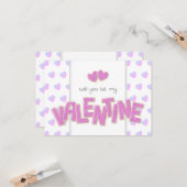 wil je mijn valentine-uitsteekkoekjes zijn kaart (Voorkant / Achterkant in situ)