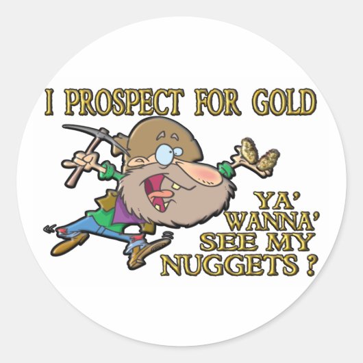 Wil je m'n nuggets zien? ronde sticker (Voorkant)