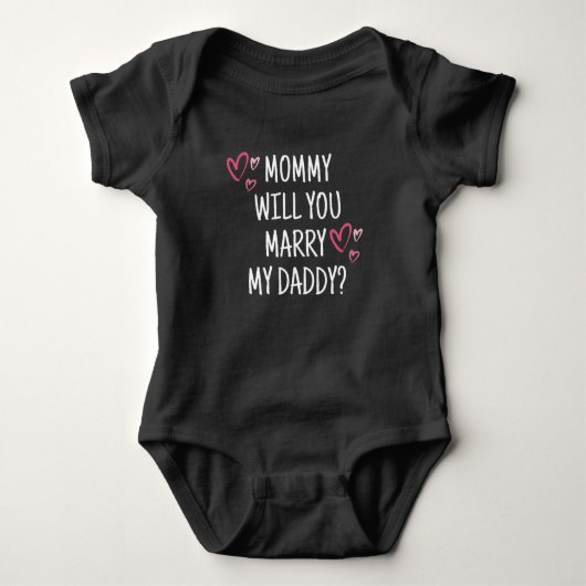 Wil je m'n vader trouwen? Baby Bodysuit (Voorkant)
