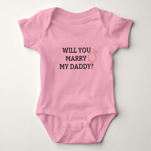 Wil je m'n vader trouwen? Baby Bodysuit (Voorkant)