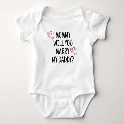 Wil je m'n vader trouwen? Baby Bodysuit (Voorkant)