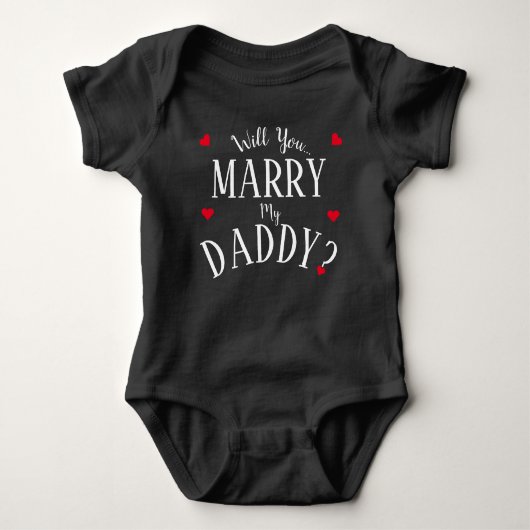 Wil je m'n vader trouwen? Baby Bodysuit (Voorkant)