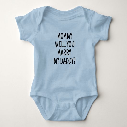 Wil je m'n vader trouwen? Baby Bodysuit (Voorkant)