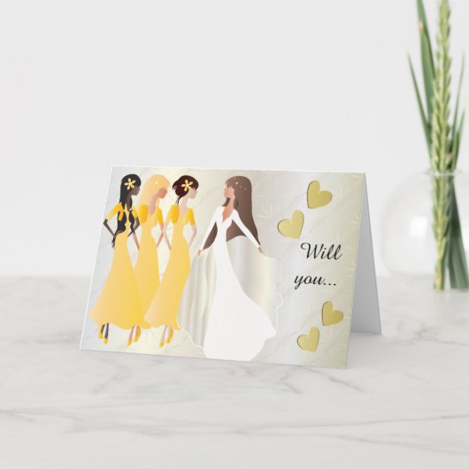 Wil je My Bridesmaid in Sunshine Yellow zijn? (Voorkant)