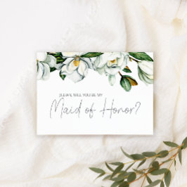 Wil je My Maid of Honor White Magnolia Floral zijn