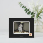 Wil je naar mahfort komen? briefkaart (Staand voorkant)