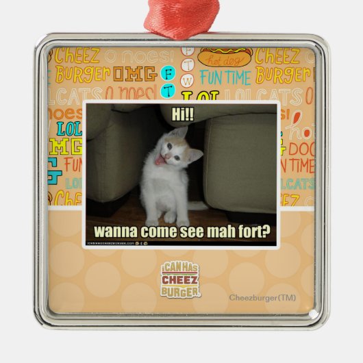 Wil je naar mahfort komen? metalen ornament (Voorkant)