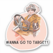 Wil je naar Target? | vrouw meme Sticker