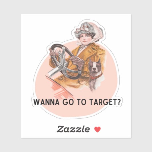 Wil je naar Target? |  vrouw meme Sticker (Vel)