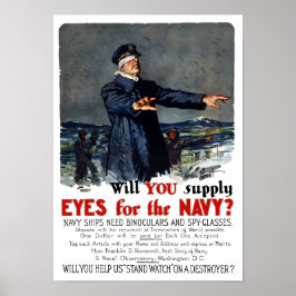 Wil je ogen geven voor de marine? WWI Poster