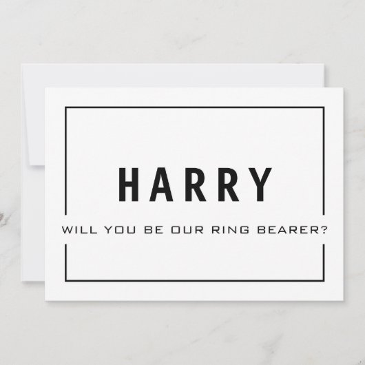 Wil je onze ringdrager zijn? Bruidsjonker kaart (Voorkant)