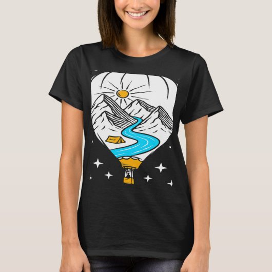 Wil je op een ballonvliegtuig vliegen met een luch t-shirt (Voorkant)