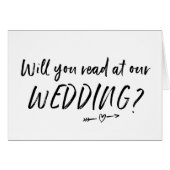 Wil je op onze bruiloft lezen? (Voorkant Horizontaal)