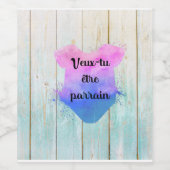 Wil je parrain zijn? wijn etiket (Enkel label)