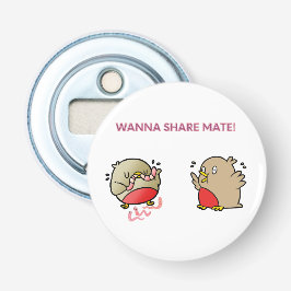 Wil je partner delen? button flesopener