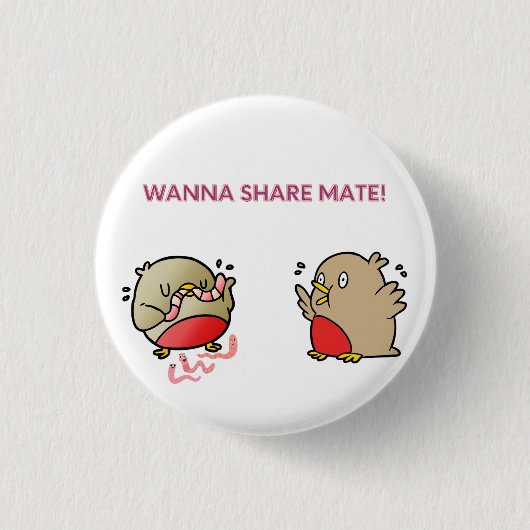 Wil je partner delen? ronde button 3,2 cm (Voorkant)