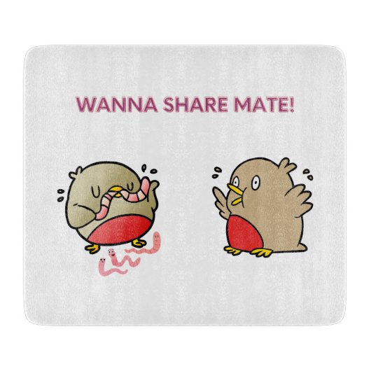 Wil je partner delen? snijplank (Voorkant)