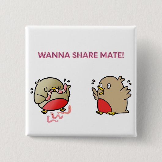 Wil je partner delen? vierkante button 5,1 cm (Voorkant)