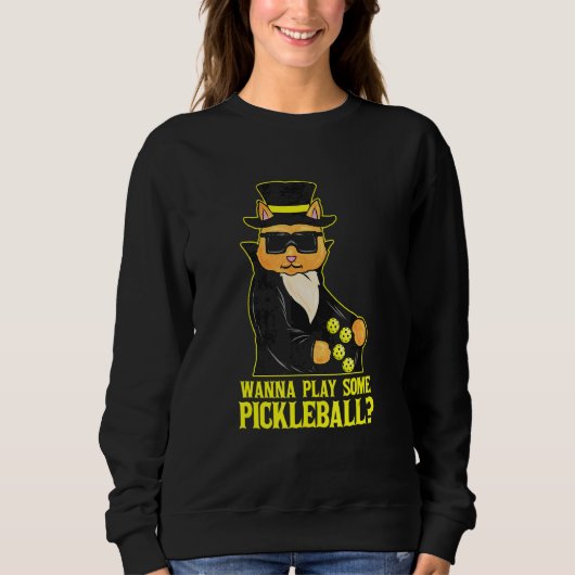 Wil je Picklebal Spelen  Kat Picklebal Trui (Voorkant)