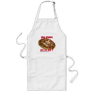 Wil je piz'za me? grappige parodie apron lang schort