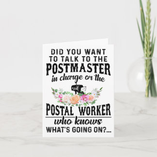 Wil je praten met de postmeester die verantwoordel kaart