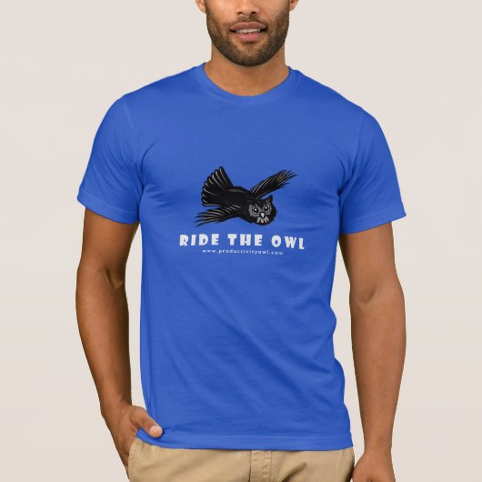 Wil je productief zijn?  RIJ DE OWL T-shirt (Voorkant)