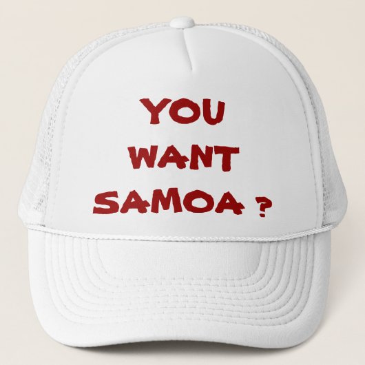 WIL JE SAMOA? TRUCKER PET (Voorkant)