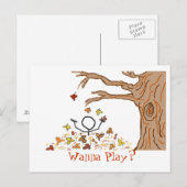 Wil je spelen? briefkaart (Voorkant / Achterkant)