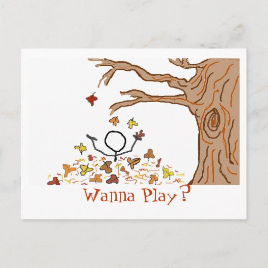 Wil je spelen? briefkaart (Voorkant)