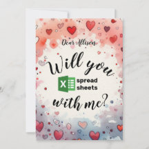 Wil je spreadsheets met me maken met Valentijnsdag