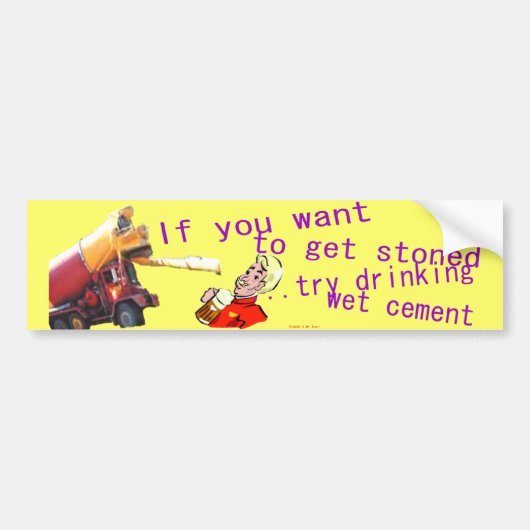 Wil je stoned worden? bumpersticker (Voorkant)