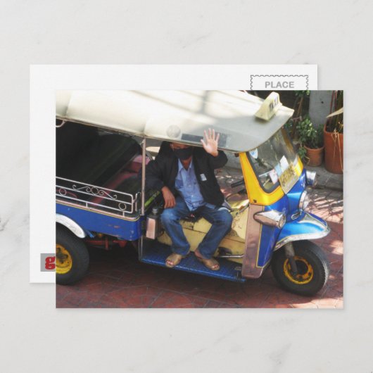 Wil je TAXI TUK-TUK? Briefkaart (Voorkant / Achterkant)