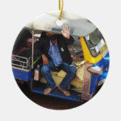 Wil je TAXI TUK-TUK? Keramisch Ornament (Voorkant)