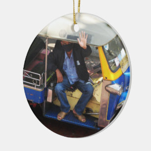 Wil je TAXI TUK-TUK? Keramisch Ornament