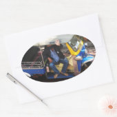 Wil je TAXI TUK-TUK? Ovale Sticker (Envelop)