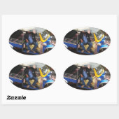 Wil je TAXI TUK-TUK? Ovale Sticker (Vel)