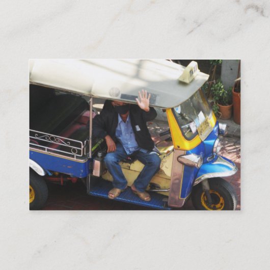 Wil je TAXI TUK-TUK? Visitekaartje (Achterkant)