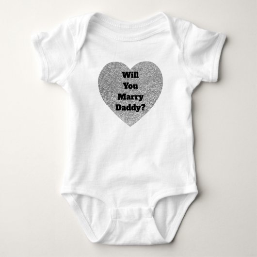 Wil je trouwen met papa baby vest? romper (Voorkant)