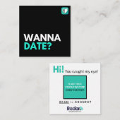 Wil je uitgaan? vierkante visitekaartje (Voorkant / Achterkant)