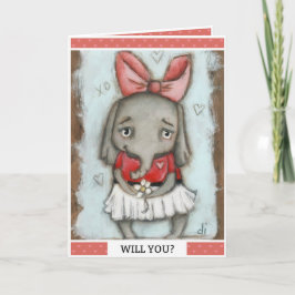 Wil je? - VALENTIJN Feestdagen Kaart