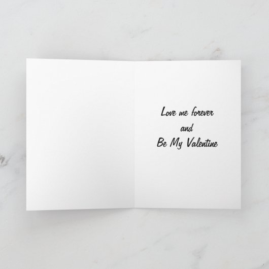 WIL JE VAN ME VREEMDEN OF MIJN VALENTIJN ZIJN? FEESTDAGEN KAART (Binnen)