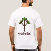 Wil je vrede? T-Shirt w/o T'AI CHIH (Achterkant)