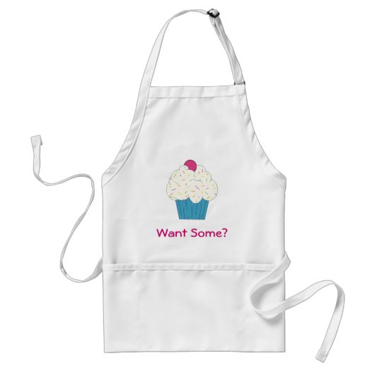 Wil je wat? Cupcake Apron Standaard Schort (Voorkant)