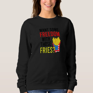 Wil je wat vrijheid met die frietjes op 4 juli trui